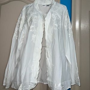 White Embroider Cover up